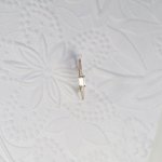 Silver Baguette Ring Rose Gold Plated (R-1341-R)