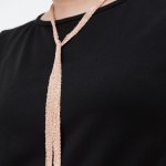 Sterling Silver Mesh Chain Scarf Necklace 15mm (SCH-1005)