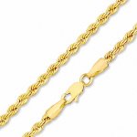 Sterling Silver Gold Plated Basic Rope Chain 2.7mm (ROPE60-G)