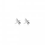 Silver Plain dragonfly Stud Earrings (ST-1013)