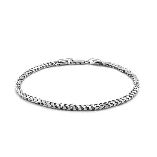Silver Franco Chain Necklace Rhodium Plated (FRANCO100-RH)
