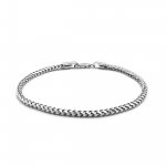 Silver Franco Chain Necklace Rhodium Plated (FRANCO100-RH)