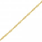 Sterling Silver Gold Plated Singapore Chain 2.5mm (SING40-G)