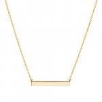 Sterling Silver Plain Bar Necklace (N-1083)