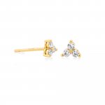Sterling Silver CZ Cluster Prong Stud (ST-1512)