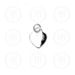 Silver Tiffâny Inspired Heart Dog-Tag Pendant (DT-H-101)
