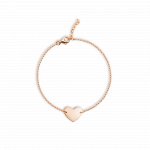 Sterling Silver Flat Heart Bracelet (BR-1380)