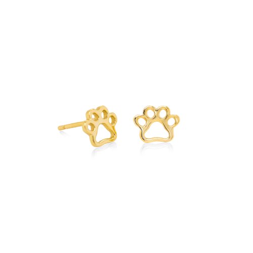 Sterling Silver Paw Print Studs (ST-1522)