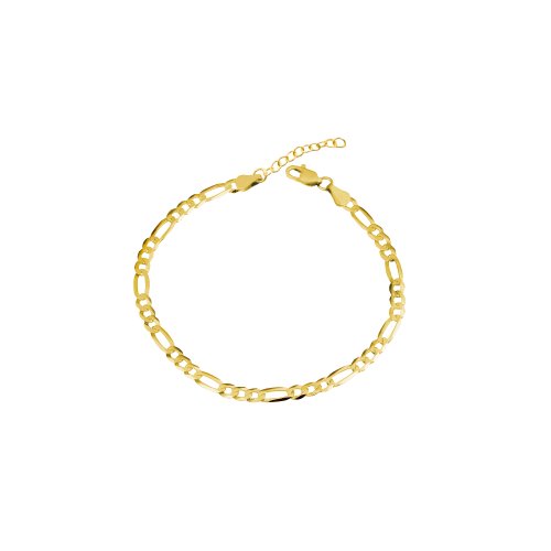 10K Yellow Gold Figaro Chain Bracelet 3mm (GB-10-1004) - House of Jewellery