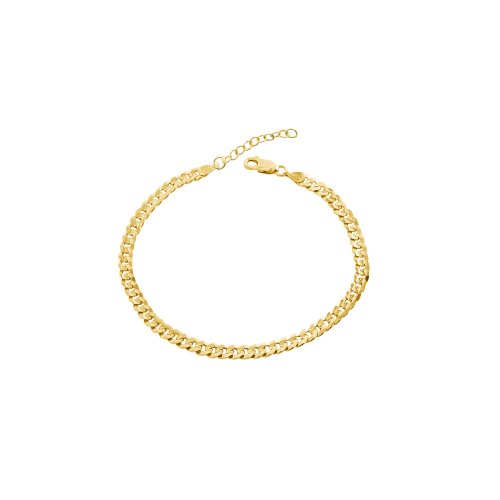10K Yellow Gold Curb Chain Bracelet 3.1mm (GB-10-1006)