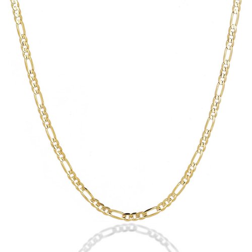 10K Yellow Gold Figaro Chain 3mm (FIG-080-10)