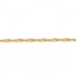 10K Yellow Gold Singapore Chain Bracelet 1.3mm (GB-10-1005)