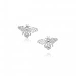 Sterling Silver Plain Bee Studs (ST-1523)