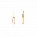 10K Yellow Gold Paperclip Droop Studs (GE-10-1100)