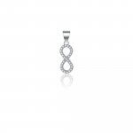 Sterling Silver CZ Infinity Pendant (P-1455)