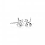 Sterling Silver Plain Balloon Dog Studs (ST-1530)