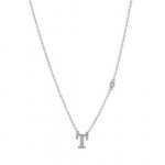 Sterling Silver Alphabet and CZ Necklace (N-1472)