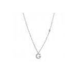 Sterling Silver Alphabet and CZ Necklace (N-1472)