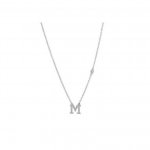 Sterling Silver Alphabet and CZ Necklace (N-1472)