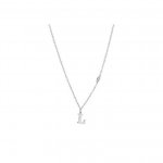 Sterling Silver Alphabet and CZ Necklace (N-1472)