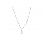 Sterling Silver Alphabet and CZ Necklace (N-1472)