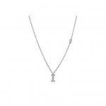 Sterling Silver Alphabet and CZ Necklace (N-1472)