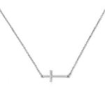 Sterling Silver Plain Cross Necklace (N-1475)