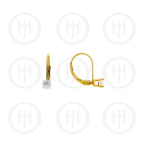 14K Gold Earrings Casting Leverback 3mm (G-CLB-3-14K)