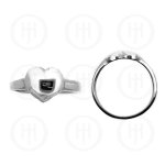 Silver Plain Heart Ring (R-1129)