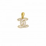 Sterling Silver CZ Tapered Baguette Chanel Pendant (P-1456)