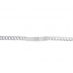 Silver ID Bracelet Curb(ID-GD-220-RH) Men's 8.5mm