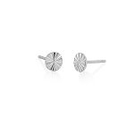 Sterling Silver Sun Ray Disc Studs (ST-1539)