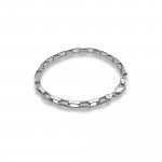 Sterling Silver Square Paperclip Bracelet 4mm (BR-1399)