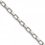 Sterling Silver Square Paperclip Bracelet 4mm (BR-1399)