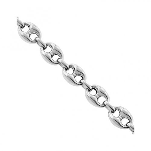 Sterling Silver Plain Hollow Puffed Gucci Chain 13.3mm (PGUCCI-400)