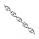 Sterling Silver Plain Hollow Puffed Gucci Chain 13.3mm (PGUCCI-400)
