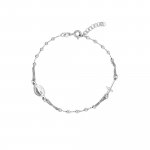 Sterling Silver Rhodium Plated Rosary Bracelet (BR-1404)