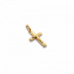 Sterling Silver Gold Plated Crucifix Cross Pendant (CR-1405)