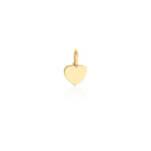 Sterling Silver Gold Plated Mini Heart Dog Tag (DT-H-106)