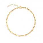 10K Yellow Gold Paperclip Anklet 1.7mm (G-ANK-10-1005)
