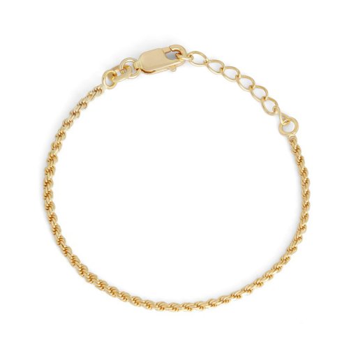 10K Yellow Gold Hollow Rope Anklet 1.8mm (G-ANK-10-1006)
