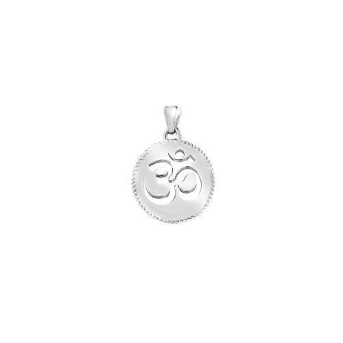 Sterling Silver Om Hindu Symbol Pendant (P-1460)