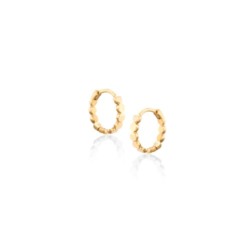 10K Yellow Gold Dot Huggie (GHUG-10-1007)