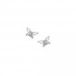 Sterling Silver Mix Butterfly CZ Stud (ST-1557)