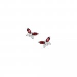 Sterling Silver Mix Butterfly CZ Stud (ST-1557)