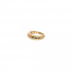 Sterling Silver Gold Vermeil Puffed Dome Ring (R-1602-G)