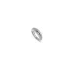 Sterling Silver Rhodium Plated Puffed Dome Ring (R-1602)