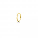 Sterling Silver Gold Vermeil Fishtail Braid Ring (R-1610)