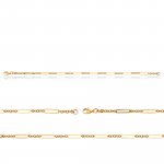 10K Yellow Gold Link and Paperclip Bracelet (GB-10-1106)