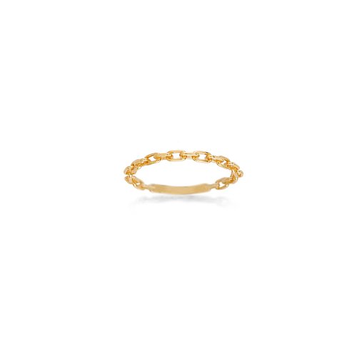 10K Yellow Gold Anchor Chain Link Ring (GR-10-1106)